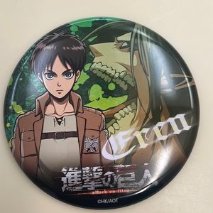 Shingeki no Kyojin Attack on Titan Big Can Badge Pop Out Stand Levi Eren Mikasa